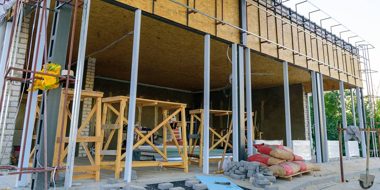 Grocery store being remodelled under construction 